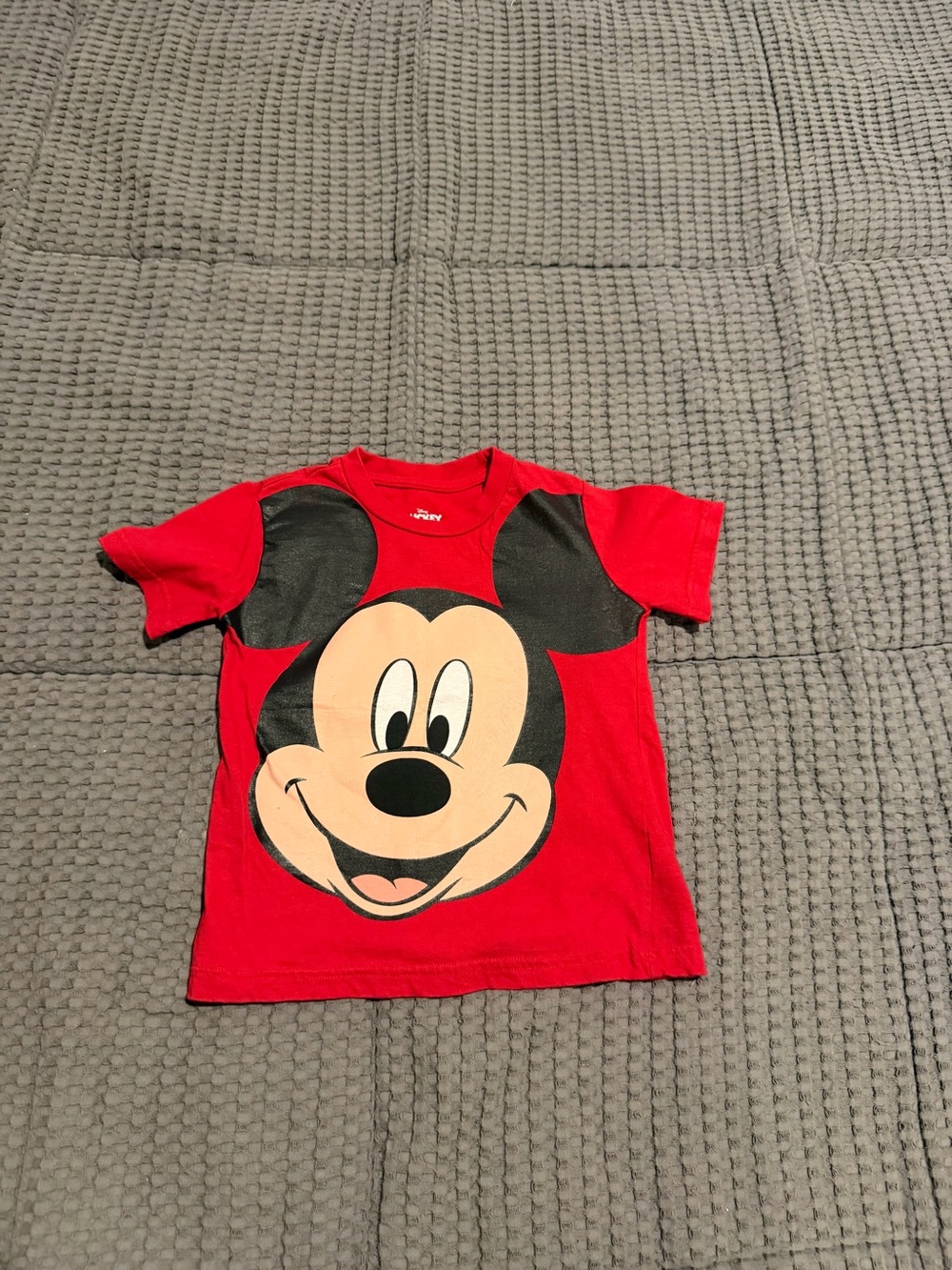 Disney Mickey Mouse & Friends Red/Black Graphic Cotton Crewneck Tee 3T
